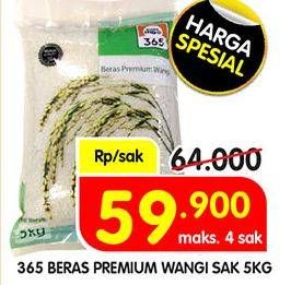 Promo Harga 365 Beras 5 kg - Superindo