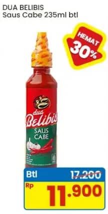 Promo Harga Dua Belibis Saus Cabe 235 ml - Indomaret