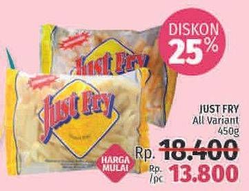 Promo Harga JUST FRY French Fries All Variants 450 gr - LotteMart