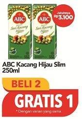 Promo Harga ABC Minuman Sari Kacang Hijau Slim 250 ml - Carrefour