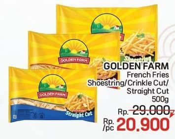 Promo Harga Golden Farm French Fries Shoestring, Crinkle, Straight 500 gr - LotteMart