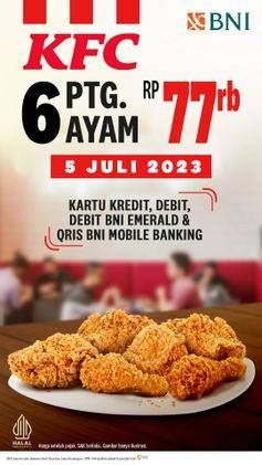 Promo KFC KFC - 6 Ayam Rp77.000