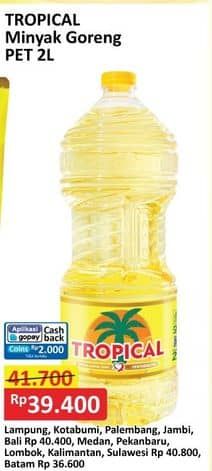 Promo Harga Tropical Minyak Goreng 2000 ml - Alfamart