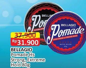 Promo Harga BELLAGIO Pomade High Shine & Normal Hold 80 gr - Alfamart