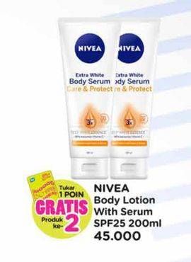 Promo Harga Nivea Body Serum Extra White Care Protect 180 ml - Watsons