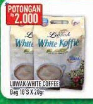 Promo Harga Luwak White Koffie 18 pcs - Hypermart