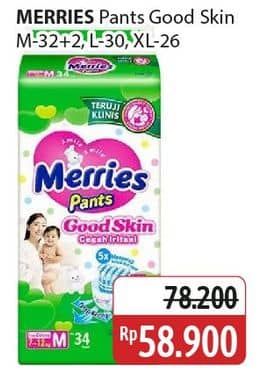 Promo Harga Merries Pants Good Skin L30, M34, XL26 26 pcs - Alfamidi