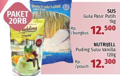 Promo Harga SUS Gula + Nutrijell Pudding Susu  - LotteMart