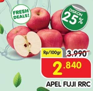 Promo Harga Apel Fuji RRC per 100 gr - Superindo