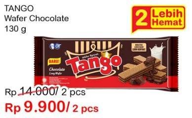 Promo Harga TANGO Long Wafer Chocolate per 2 pcs 130 gr - Indomaret