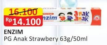 Promo Harga ENZIM Pasta Gigi Anak Strawberry 63 gr - Alfamart