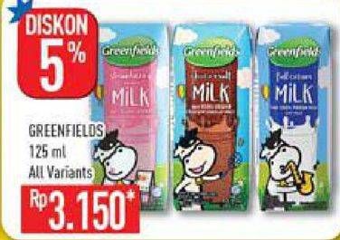 Promo Harga GREENFIELDS UHT All Variants 125 ml - Hypermart