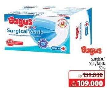 Promo Harga BAGUS Surgical Mask 50 pcs - Lotte Grosir