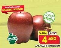 Promo Harga Apel Washington B Besar per 100 gr - Superindo