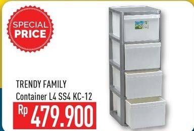 Promo Harga LION STAR Trendy Family Container KC-12  - Hypermart