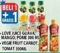 Promo Harga LOVE Juice/Vegie Fruit 300ml  - Hypermart