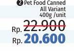 Promo Harga CICI Pet Food Canned All Variants 400 gr - LotteMart