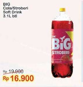 Promo Harga AJE BIG COLA Minuman Soda Cola, Strawberry 3100 ml - Indomaret