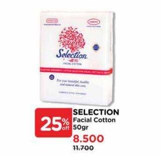 Promo Harga Selection Facial Cotton 50 gr - Watsons