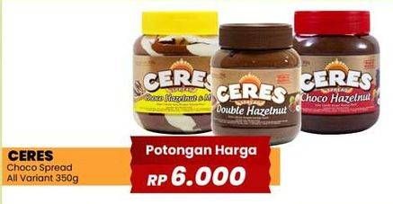 Promo Harga Ceres Choco Spread All Variants 350 gr - Yogya