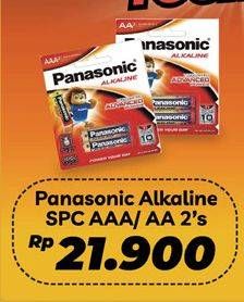 Promo Harga PANASONIC Alkaline Battery AAA, AA 2 pcs - Alfamidi