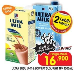 Promo Harga Ultra Milk Susu UHT All Variants 1000 ml - Superindo