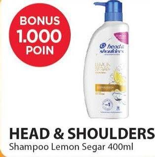 Promo Harga HEAD & SHOULDERS Shampoo Lemon Fresh 400 ml - Alfamart