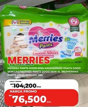 Promo Harga Merries Pants Good Skin L44, M50, XXL28, XL38 28 pcs - Carrefour