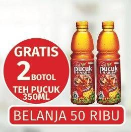 Promo Harga TEH PUCUK HARUM Minuman Teh per 2 botol 350 ml - Lotte Grosir