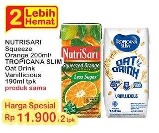 Nutrisari Juice/Tropicana Slim Oat Drink