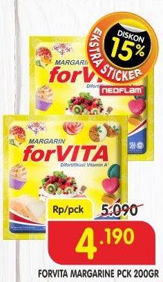 Promo Harga FORVITA Margarine 200 gr - Superindo