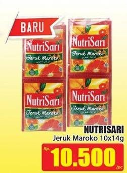 Promo Harga NUTRISARI Powder Drink Jeruk Maroko per 10 sachet 14 gr - Hari Hari