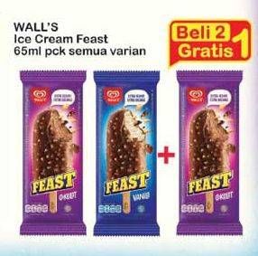 Promo Harga WALLS Feast All Variants per 2 pcs 65 ml - Indomaret