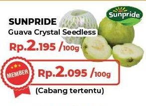 Promo Harga Sunpride Guava Crystal Seedless per 100 gr - Yogya
