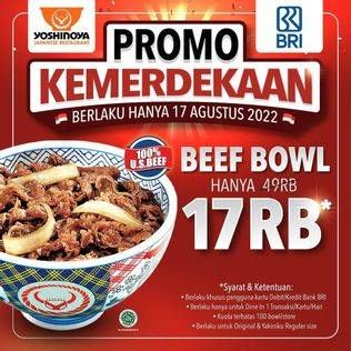 Promo Harga Yoshinoya Original Beef Bowl  - Yoshinoya