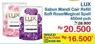 Promo Harga LUX Botanicals Body Wash Soft Rose, Magical Orchid 450 ml - Indomaret