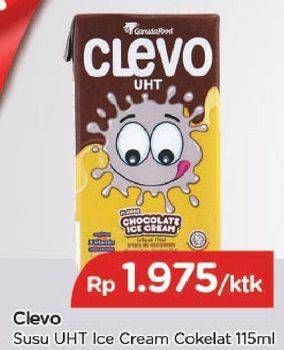 Promo Harga CLEVO Minuman Susu Chocolate Ice Cream 115 ml - TIP TOP