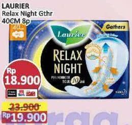 Promo Harga Laurier Relax Night Gathers 40cm 8 pcs - Alfamart