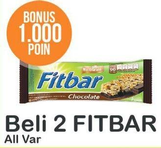 Promo Harga FITBAR Makanan Ringan Sehat All Variants per 2 pcs - Alfamart