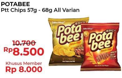 Promo Harga POTABEE Snack Potato Chips 57gr-68gr  - Alfamart