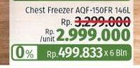 Promo Harga AQUA Cheest Freezer AQF-150FR  - LotteMart