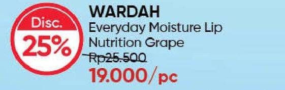 Promo Harga WARDAH Everyday Moisture Lip Nutrition  - Guardian