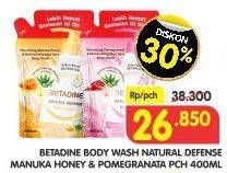 Promo Harga BETADINE Body Wash Pomegranate, Natural Defense Manuka Honey 400 ml - Superindo