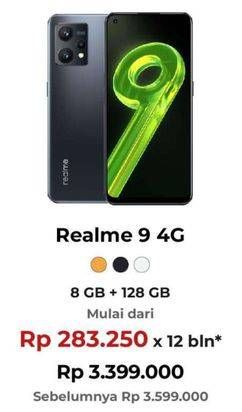 Promo Harga Realme 9 4G 8 GB + 128 GB  - Erafone