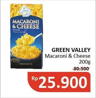 Promo Harga GREEN VALLEY Macaroni & Cheese 200 gr - Alfamidi
