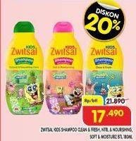 Promo Harga ZWITSAL Kids Shampoo Clean Fresh Blue, Natural Nourishing Care, Soft Moisturizing 180 ml - Superindo