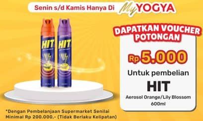 Promo Harga HIT Aerosol Orange, Lilly Blossom 600 ml - Yogya