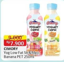 Promo Harga CIMORY Yogurt Drink Low Fat Strawberry Mango, Banana 250 ml - Alfamart