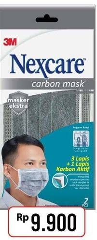 Promo Harga 3M NEXCARE Masker Carbon 2 pcs - Alfamart