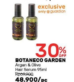Promo Harga BOTANECO GARDEN Argan & Olive Oil Hair Serum 95 ml - Guardian